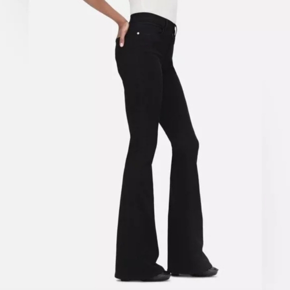 Frame Le High Flare Denim Black Jeans Size 32 NEW NWT Film Noir - Picture 3 of 15
